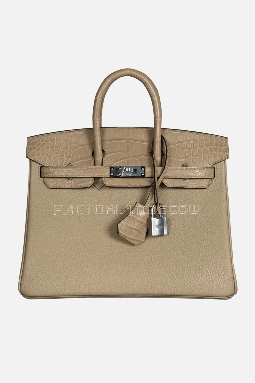 Hermes Birkin Touch 25 Alligator Matte/Togo Color Trench Hardware PHW