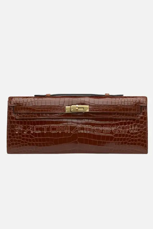 Hermes Kelly Cut Shiny With Gold Hardware