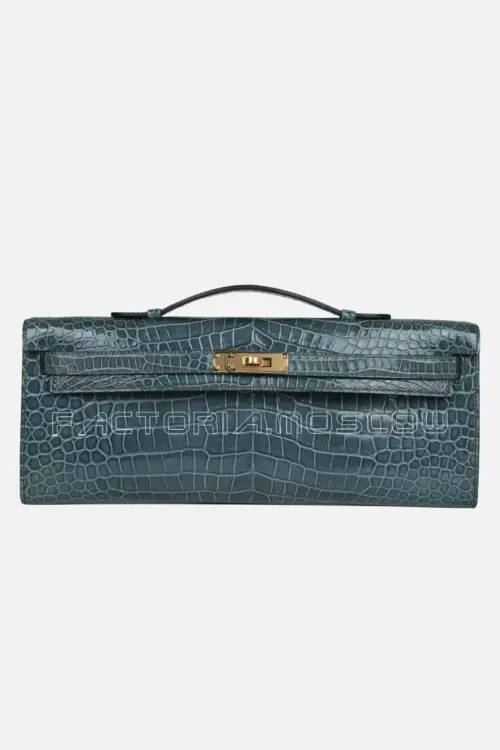 Hermès Kelly Cut Crocodile Gold Hardware