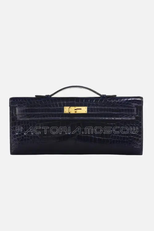 Hermes Kelly Cut Shiny With Gold Hardware