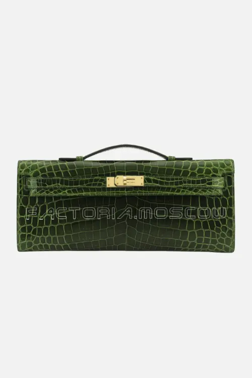 Hermes Kelly Cut Shiny With Gold Hardware