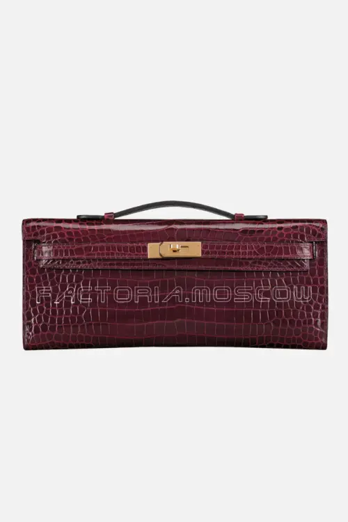 Hermes Kelly Cut Shiny With Gold Hardware