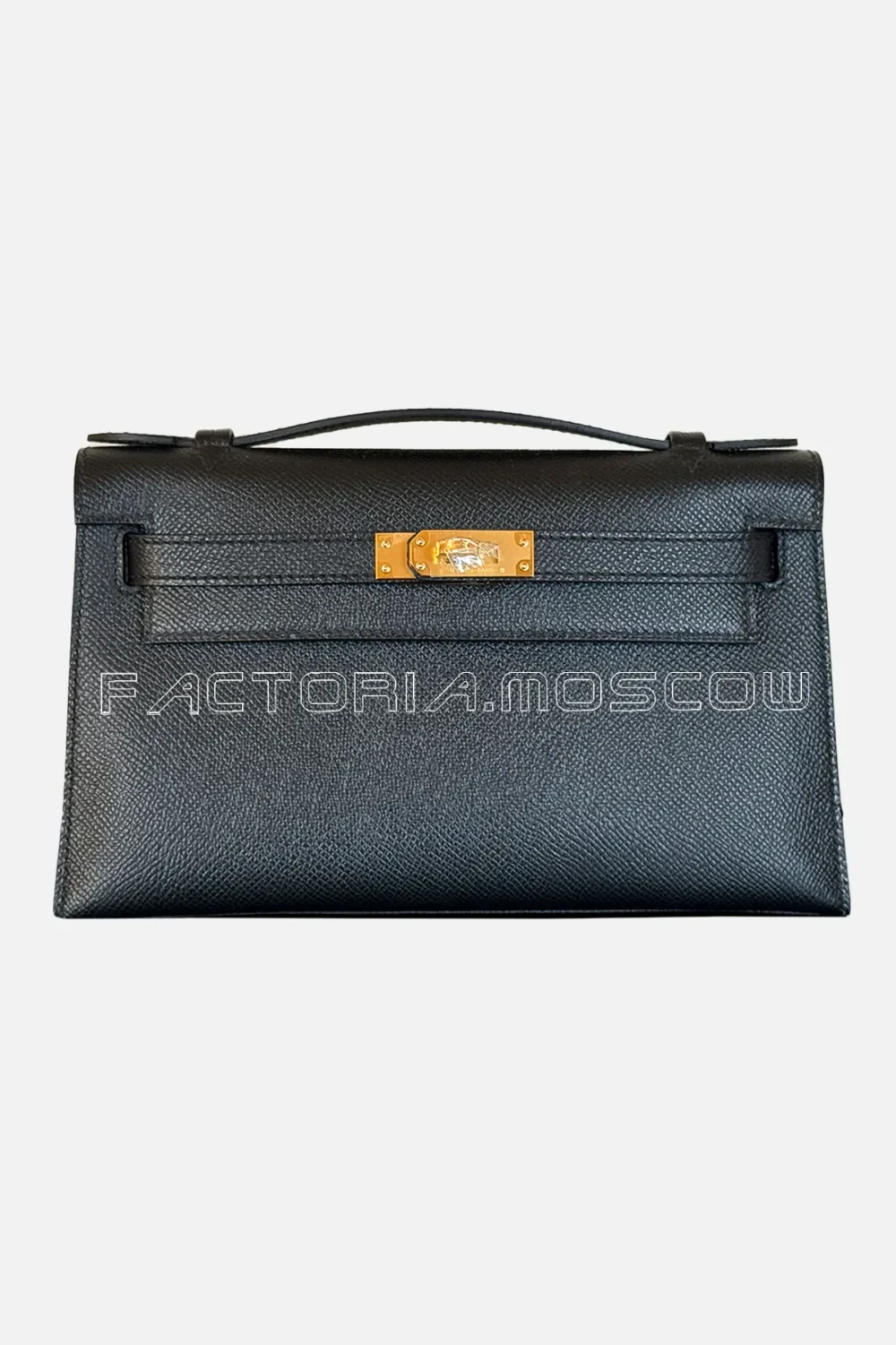 Hermes Kelly Pochette Epsom Color Black GHW