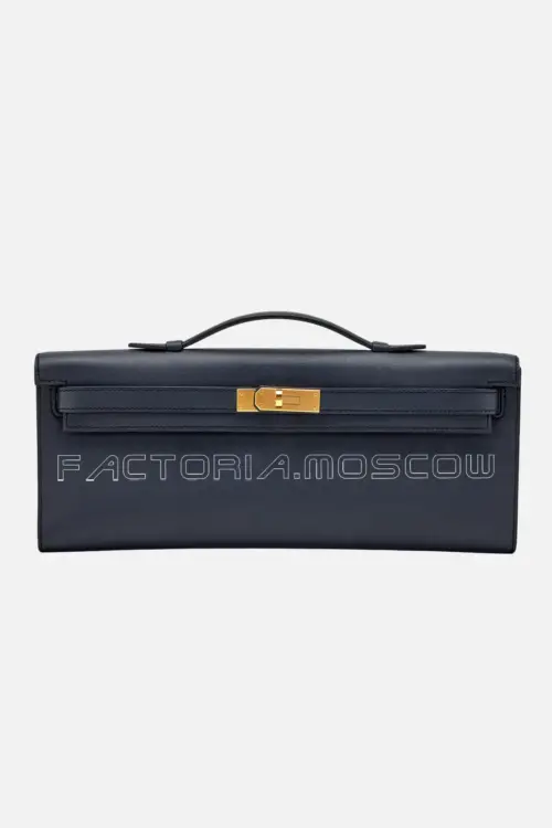 Hermès Kelly Cut Bleu Nuit Gold Hardware