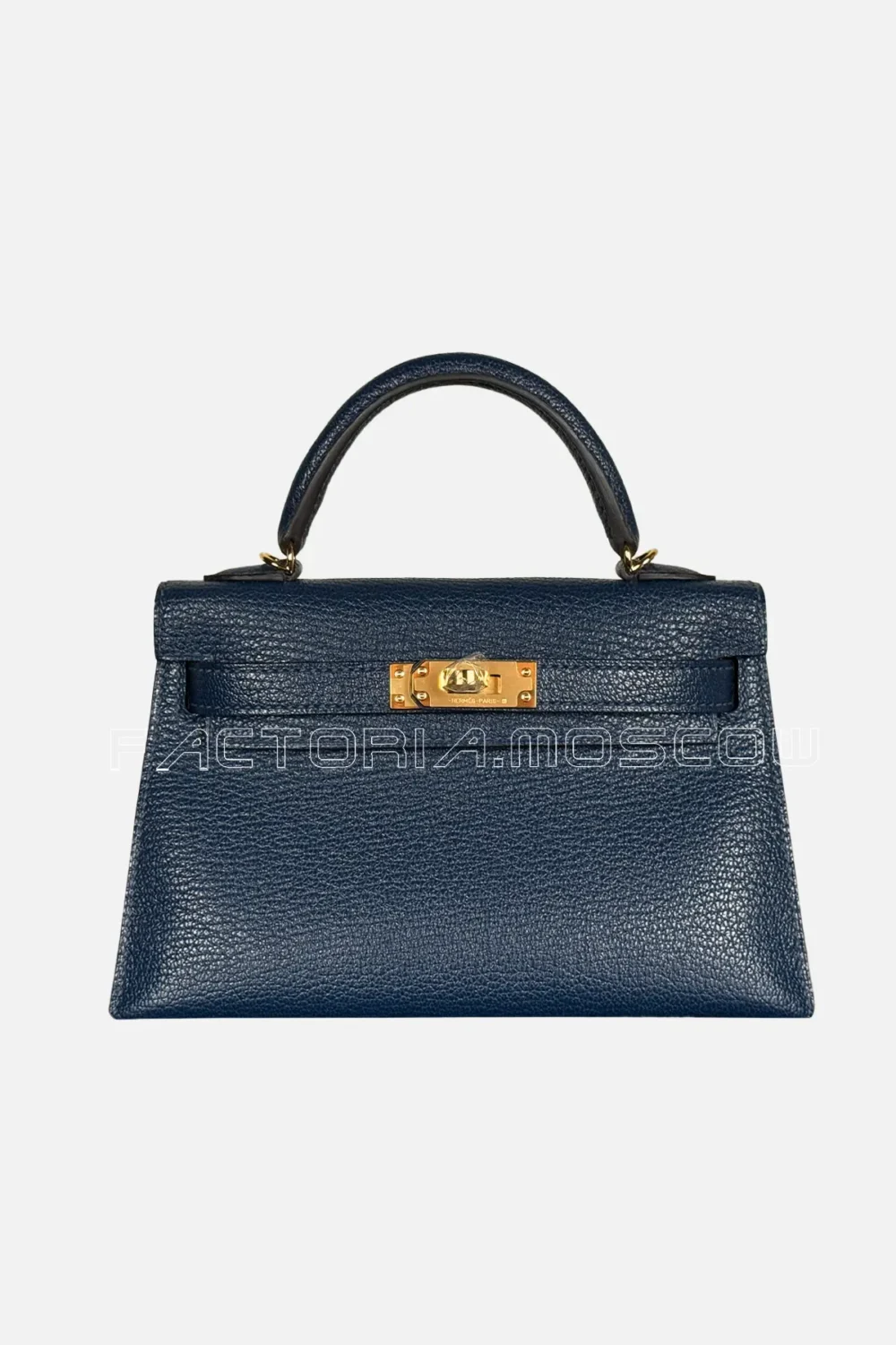 Hermes Kelly Mini II 20 Chèvre Color Bleu Sapphire GHW