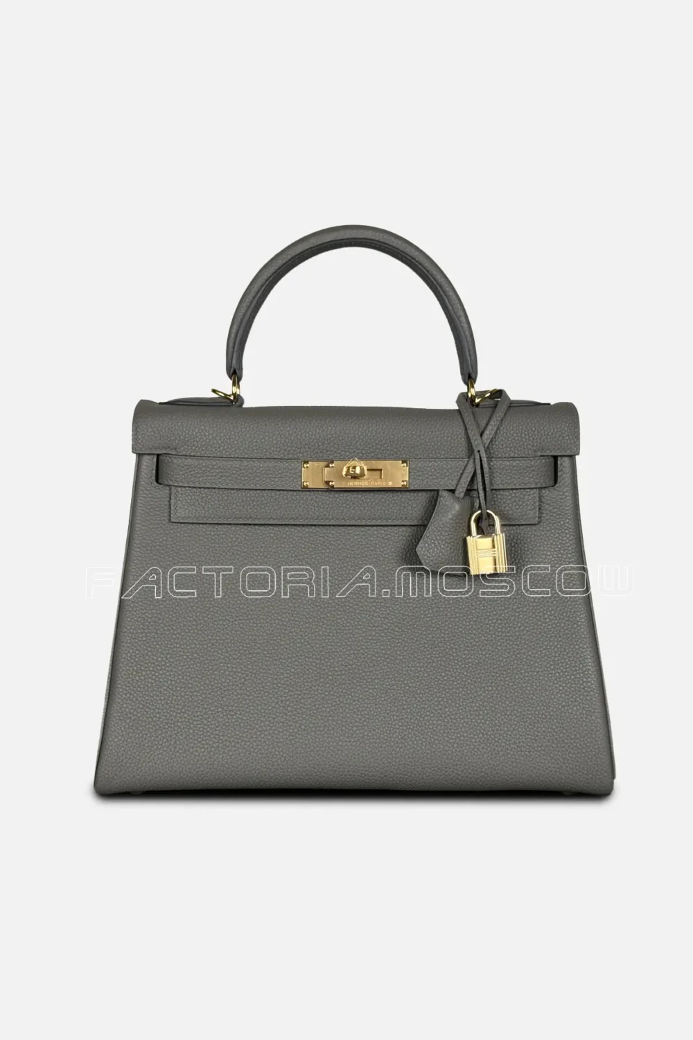Hermes Kelly Retourne 28 Togo Color Gris Meyer GHW