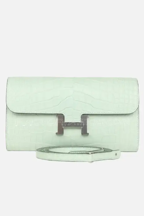Hermès Constance Wallet To Go Vert D'Eau Palladium Hardware