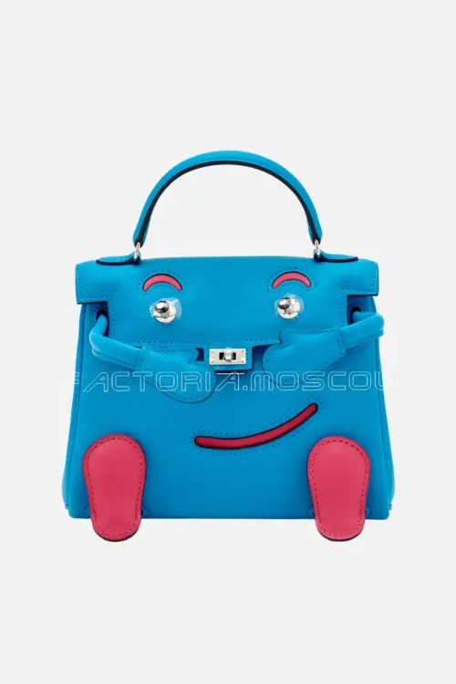 Hermès Quelle Idole Kelly Doll Bleu Frida And Rose Extreme Palladium Hardware