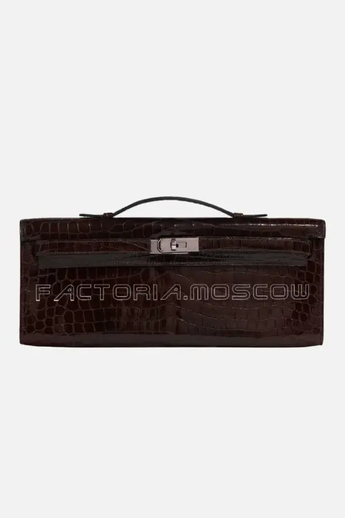 Hermès Kelly Cut Clutch Hardware Palladium