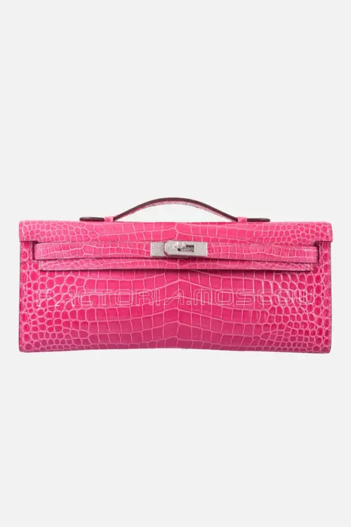 Hermes Kelly Cut Shiny Diamond & White Gold Hardware