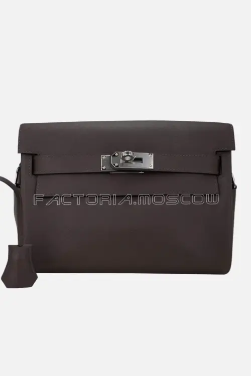 Hermes Kelly Messenger Pm Bag With Palladium Hardware
