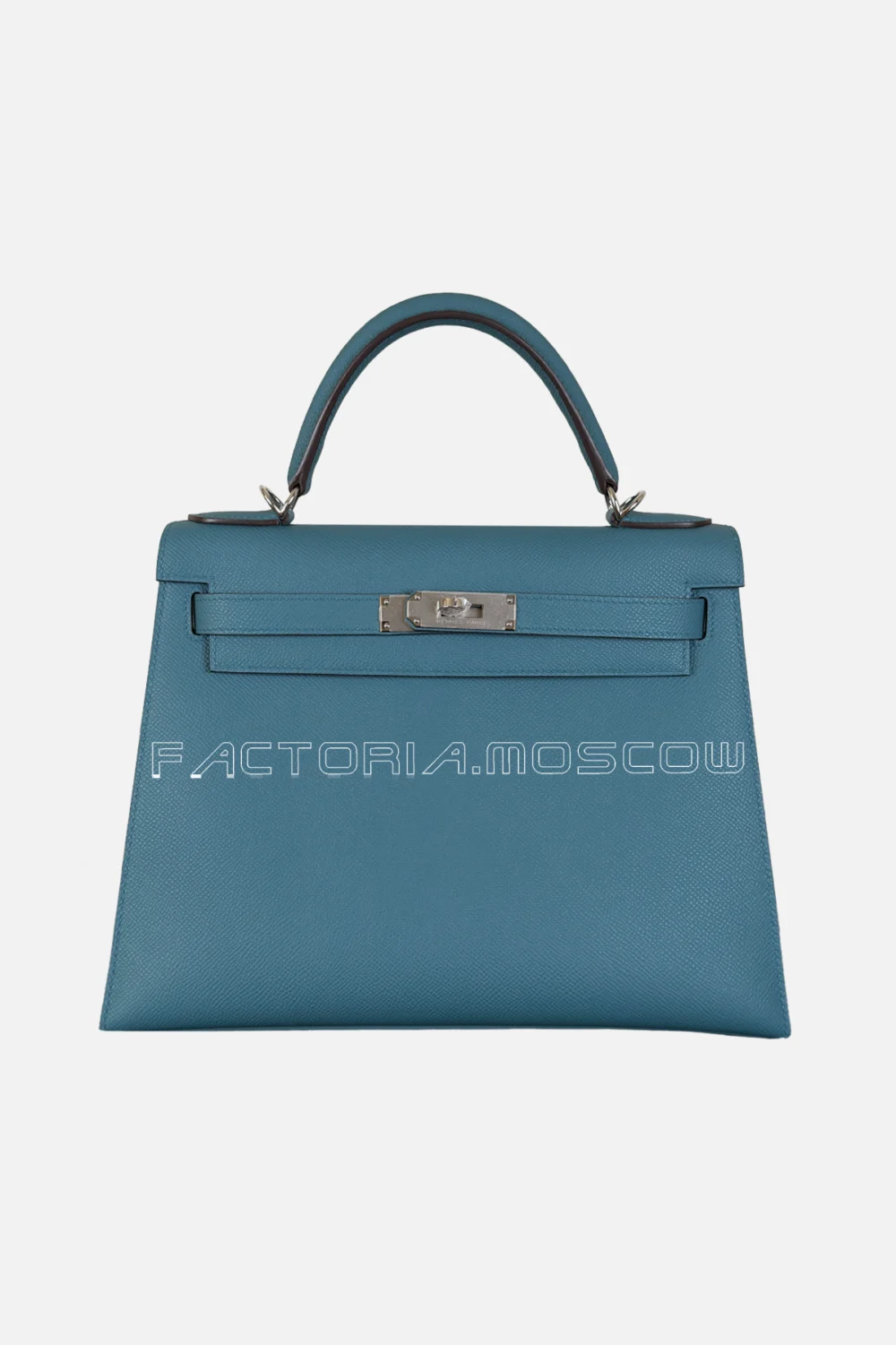 Hermes Kelly Sellier 28 Epsom Color Blue Jeans PHW