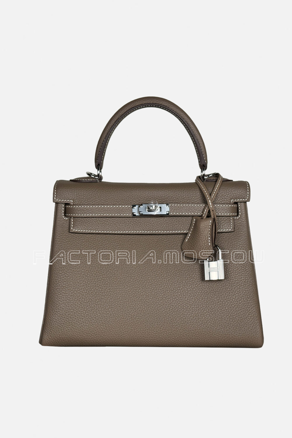 Hermes Kelly Retourne 25 Togo Color Etoupe PHW