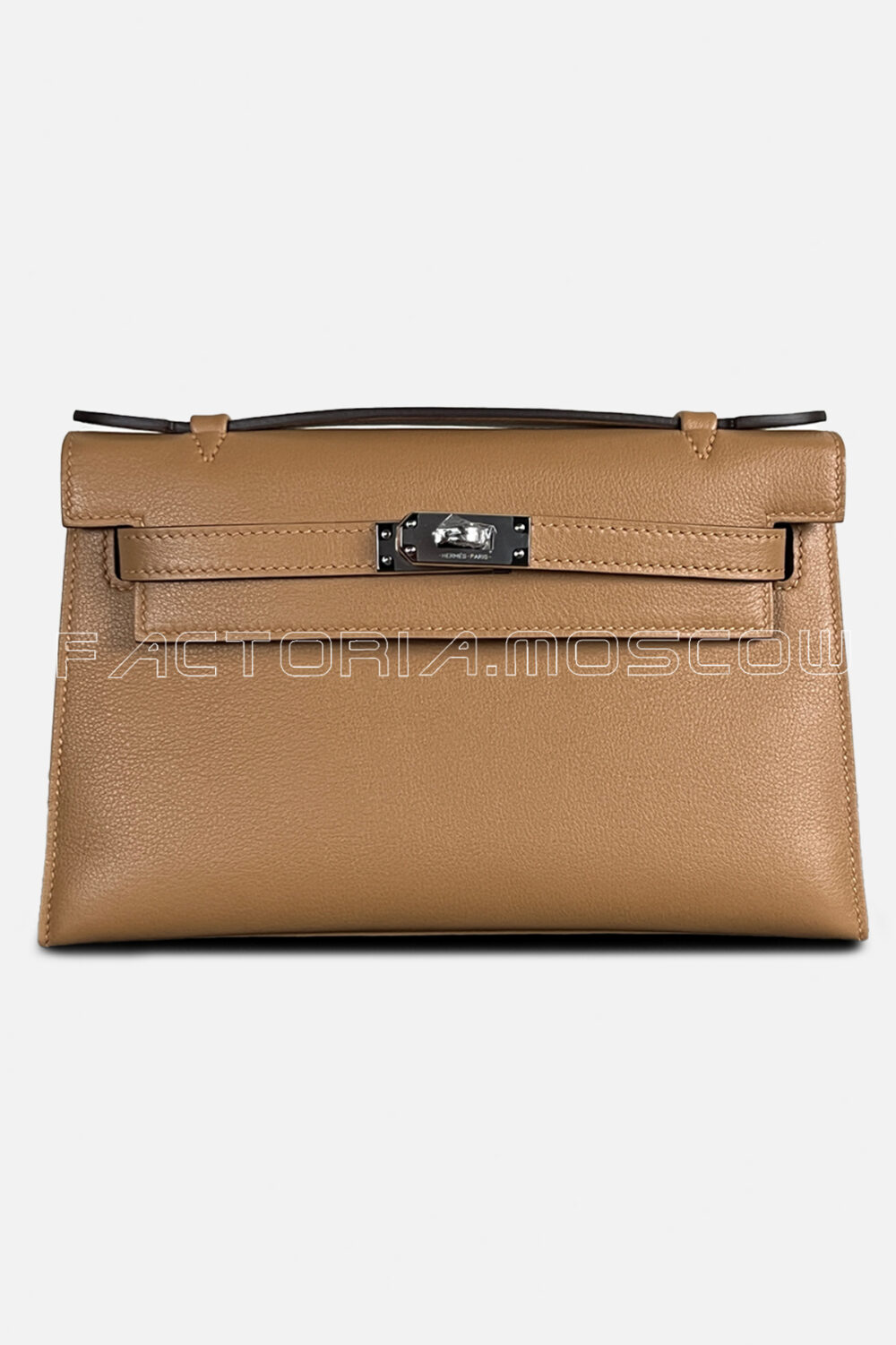 Hermes Kelly Pochette Swift Color Beige De Weimar PHW