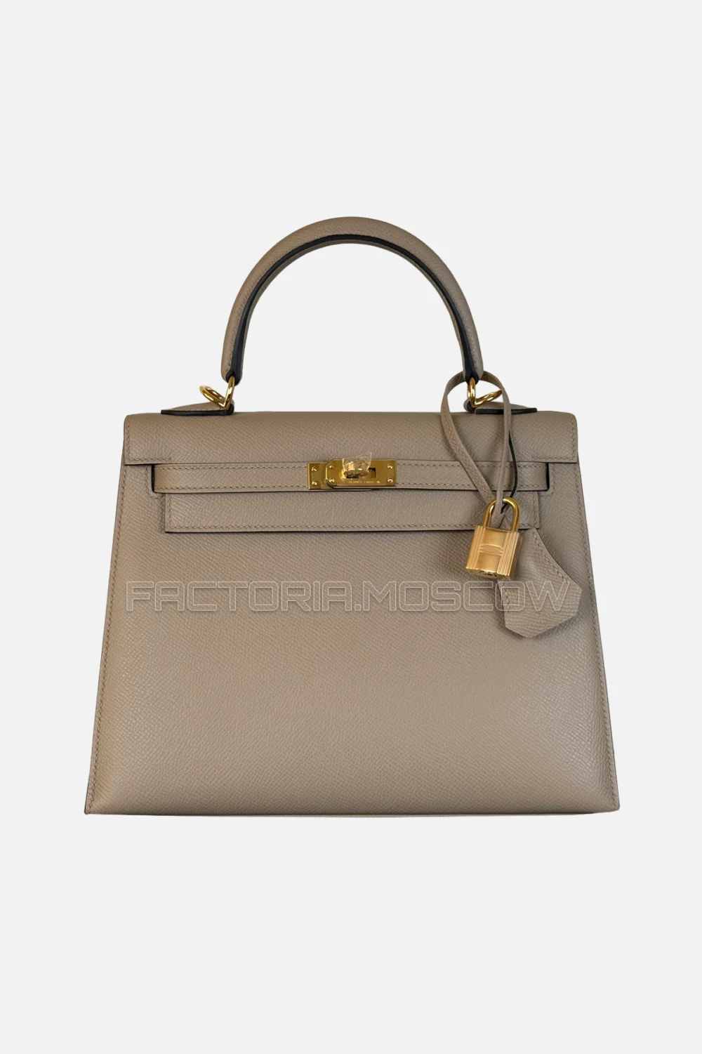 Hermes Kelly Sellier 25 Epsom Color Gris Tourterelle GHW