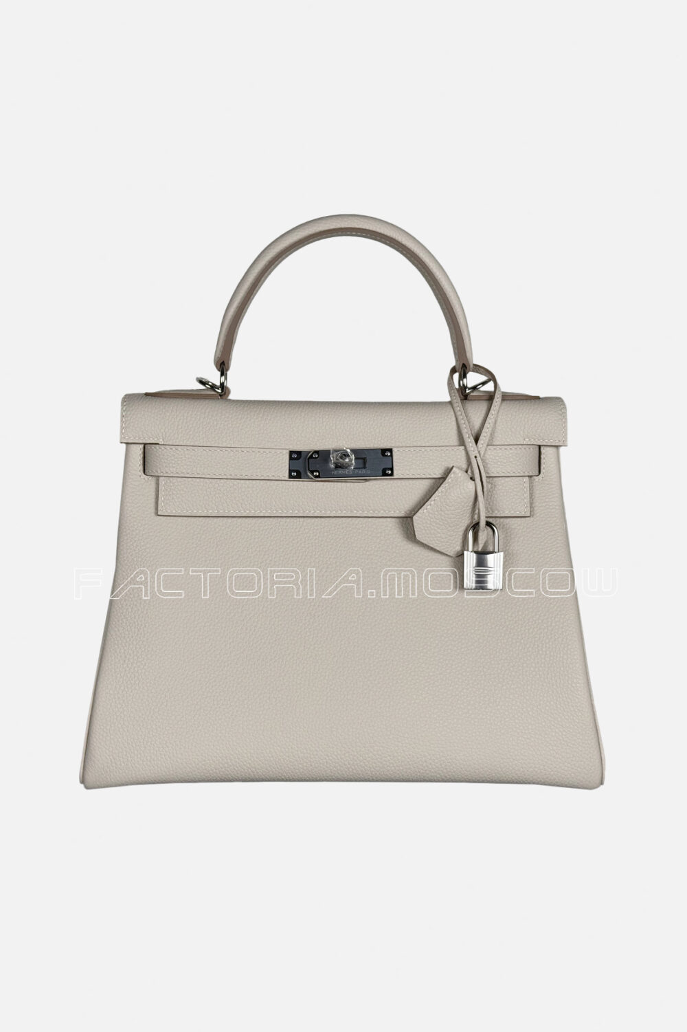 Hermes Kelly Retourne 28 Togo Color Craie PHW