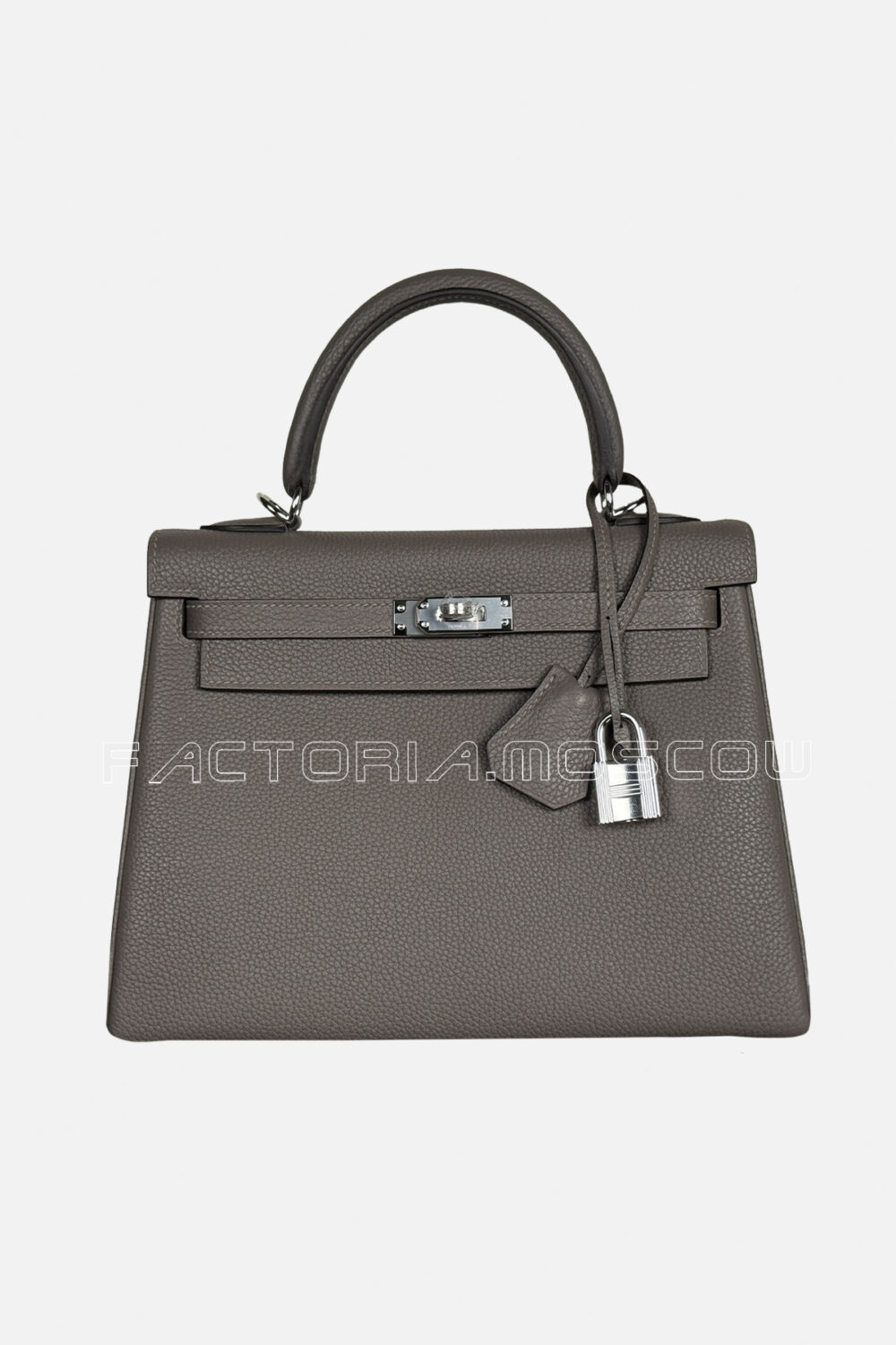 Hermes Kelly Retourne 25 Togo Color Gris Etain PHW