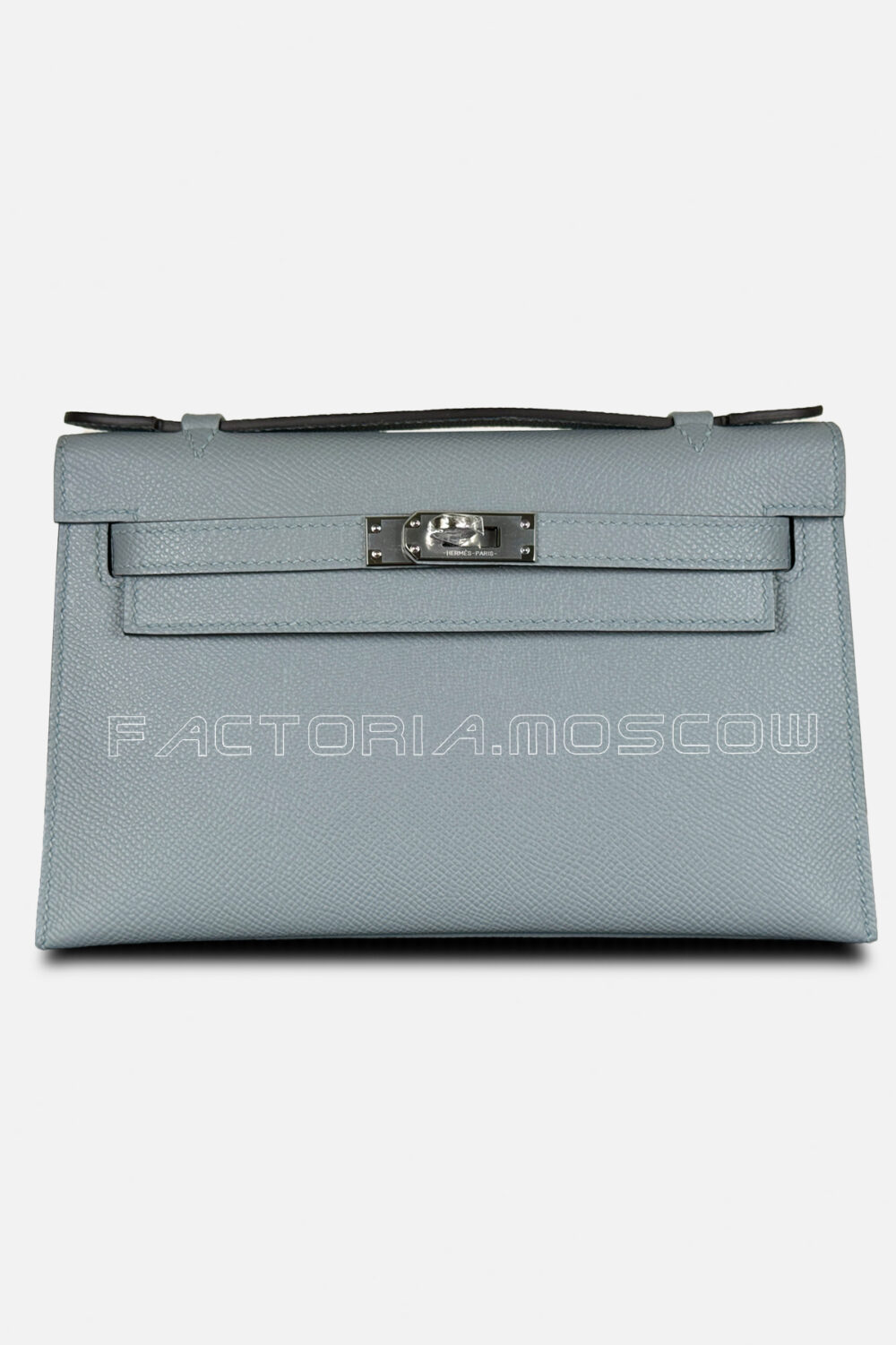 Hermes Kelly Pochette Epsom Color Blue Lin PHW