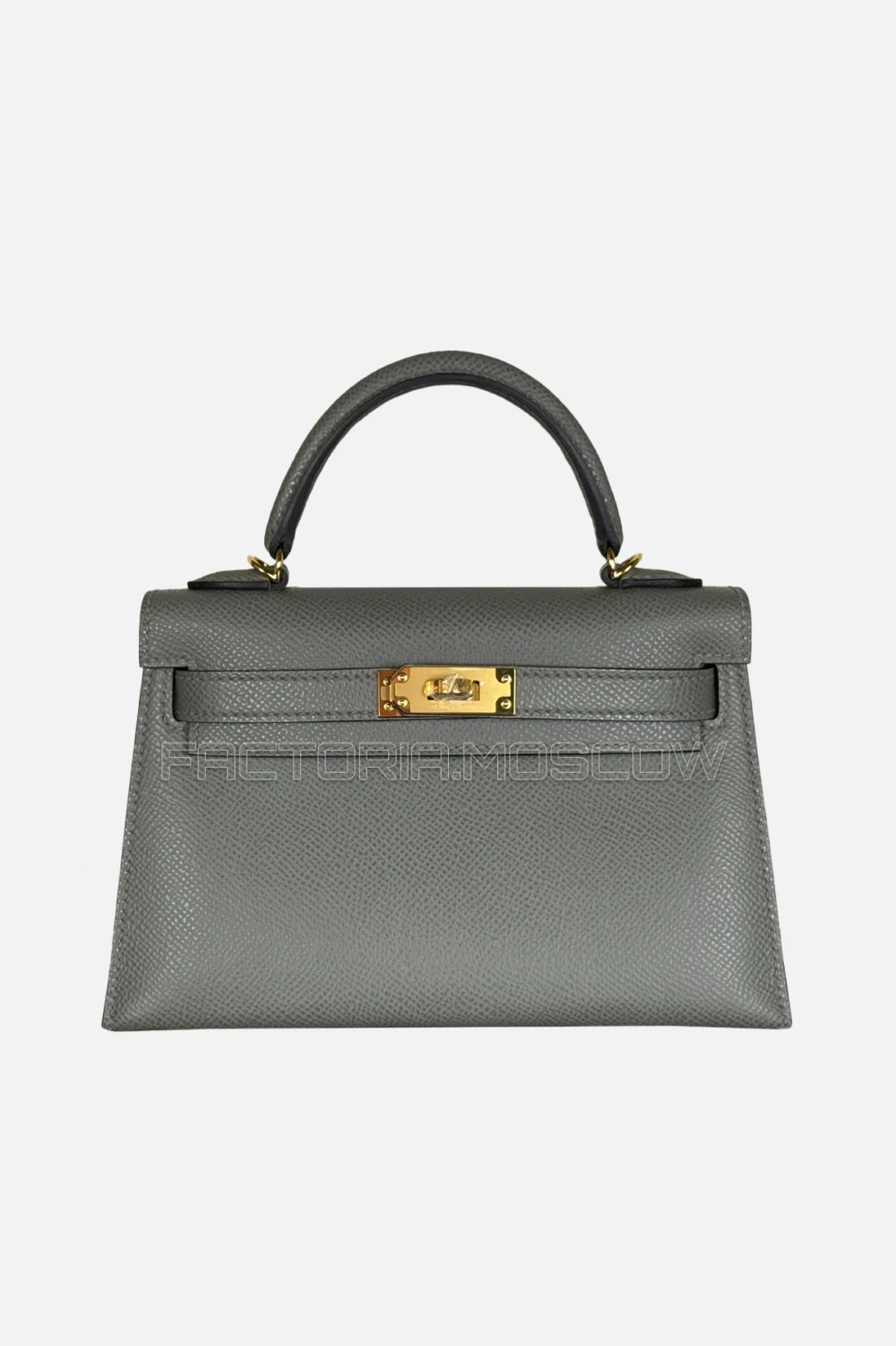 Hermes Kelly Mini 20 Epsom Color Gris Meyer GHW