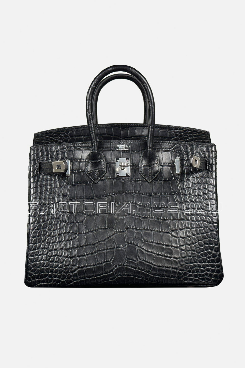 Hermes Birkin 25 Alligator Matte Color Black PHW