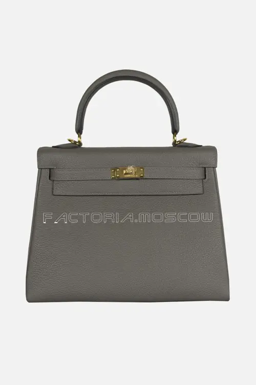 Hermès Kelly Retourne 25 Color Gris Meyer GHW