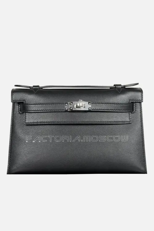 Hermès Kelly Pochette Swift Color Black PHW