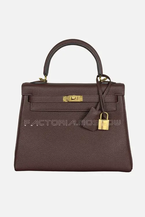 Hermès Kelly Retourne 25 Togo Color Rouge Sellier GHW
