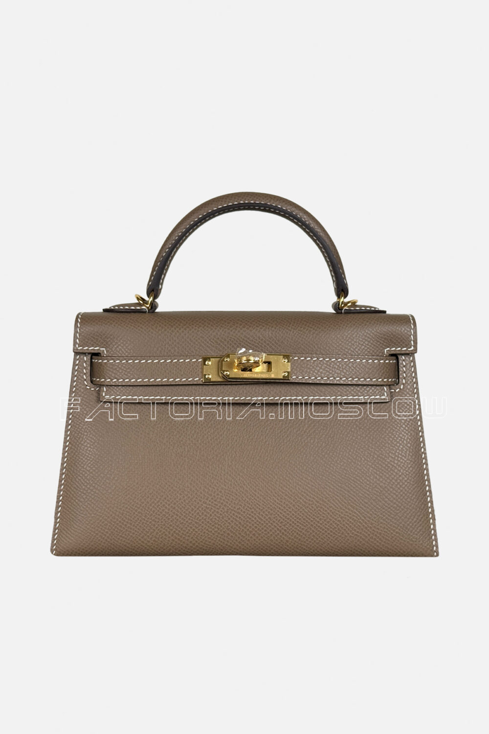 Hermès Kelly Mini 20 Epsom Color Etoupe GHW