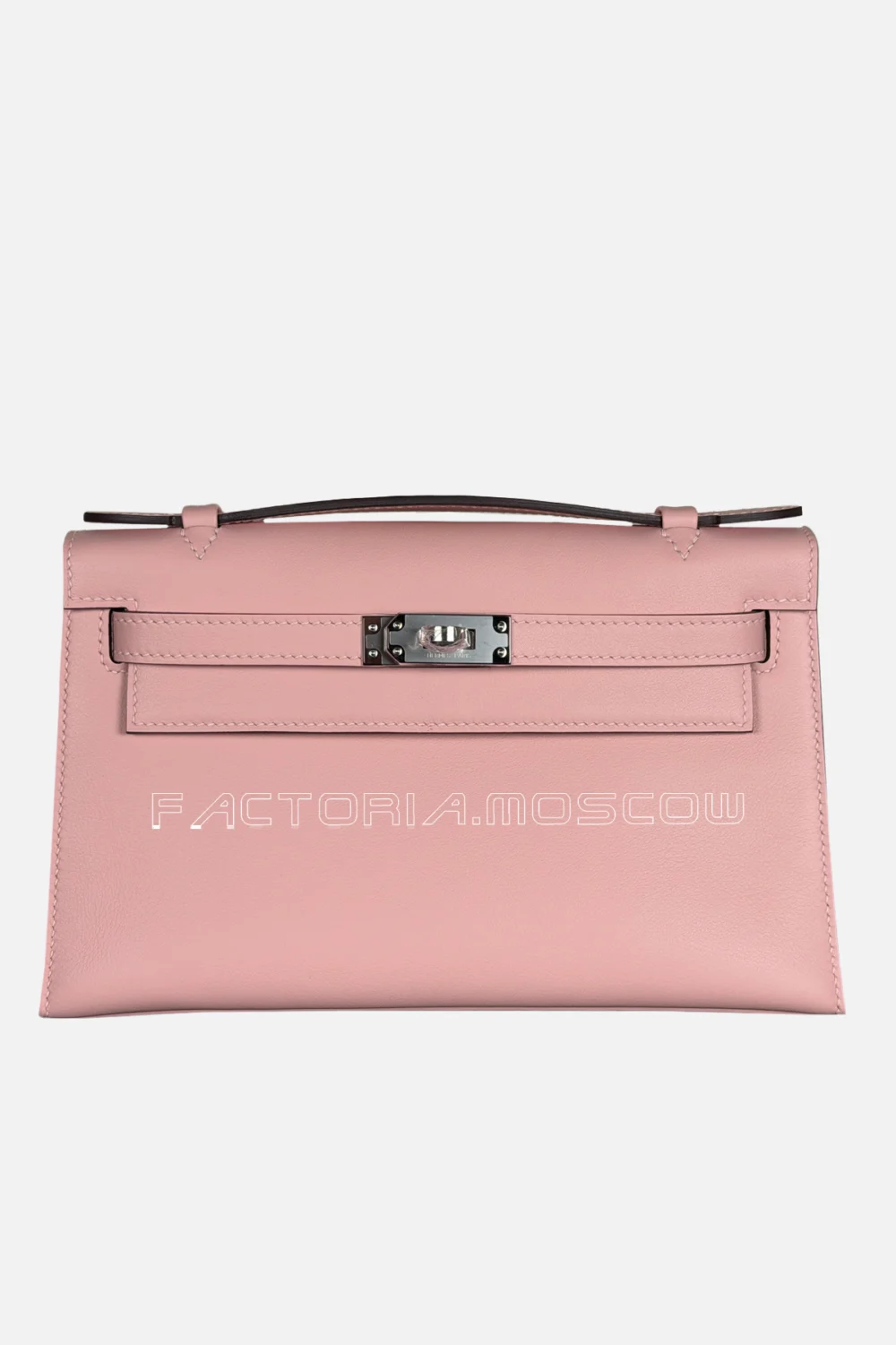 Hermès Kelly Pochette Swift Color Rose Sakura PHW