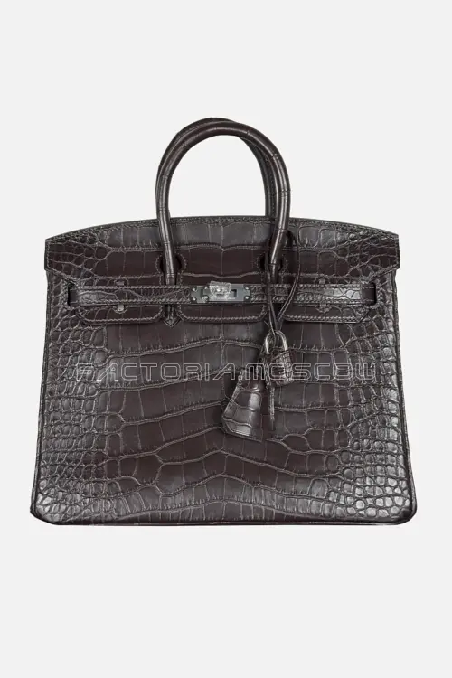 Hermes Birkin 25 Alligator Matte Color Caffe PHW