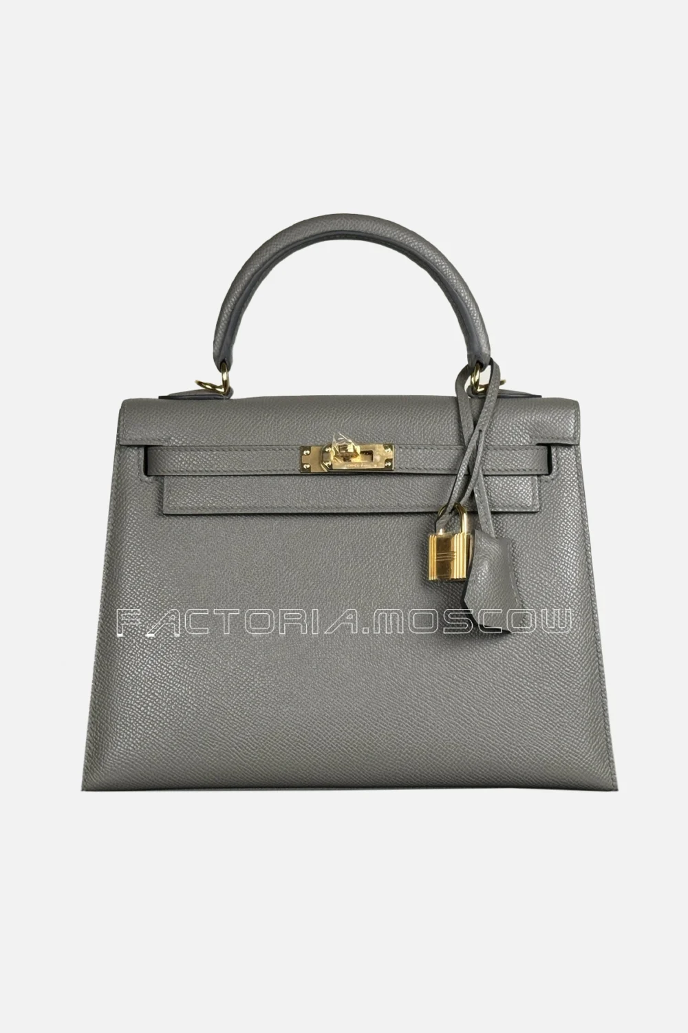 Hermes Kelly Sellier 25 Epsom Color Gris Meyer GHW