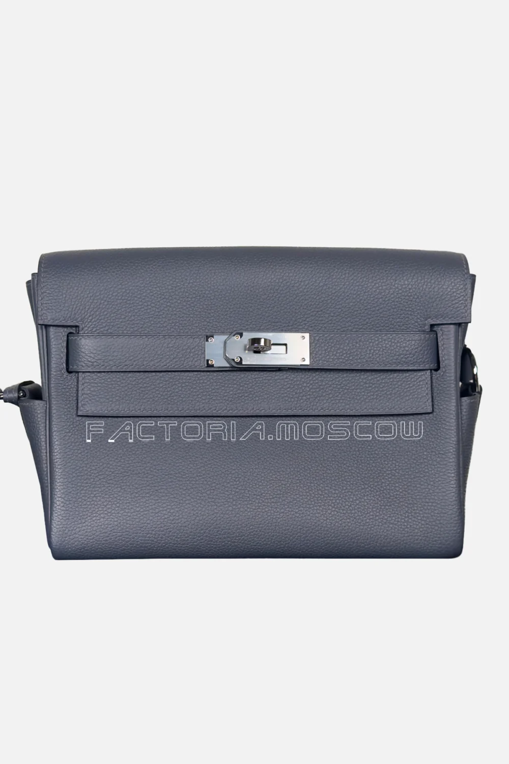 Hermes Kelly Messenger Togo Color Neve Blue PHW