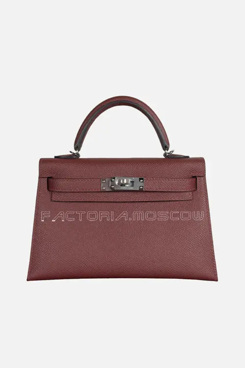 Hermes Kelly Mini 20 Epsom Rouge H PHW