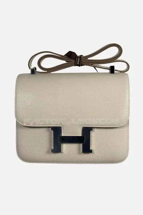 Hermes Constance 24 Chevre Color Craie PHW