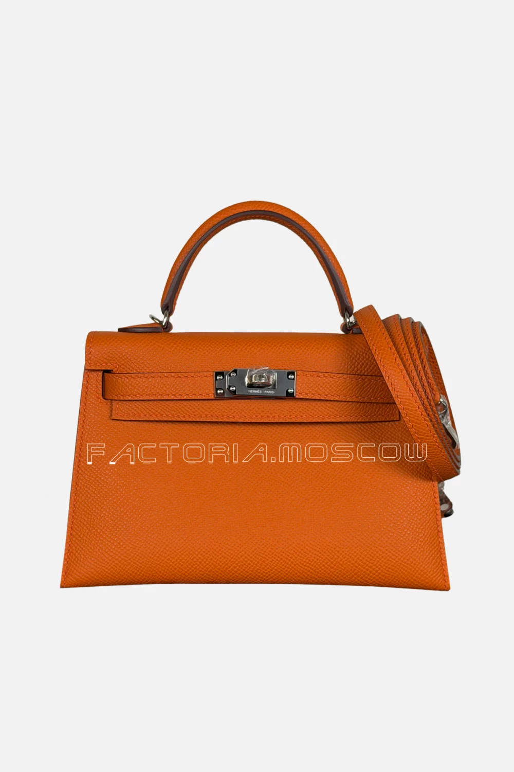 Hermes Kelly Mini 20 Epsom Color Orange PHW
