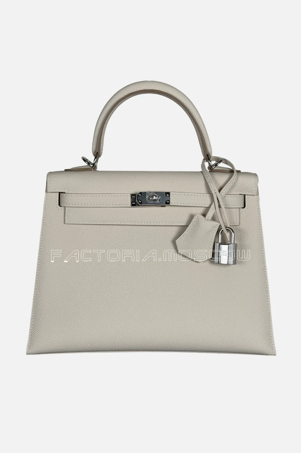 Hermes Kelly Sellier 25 Epsom Color Craie Phw