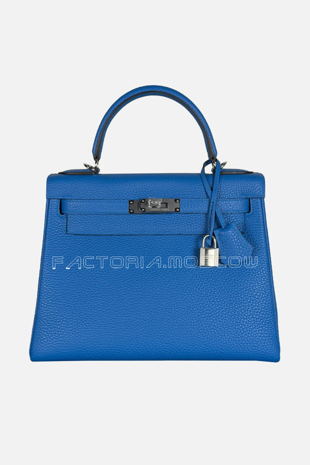 Hermes Kelly Retourne 28 Clemence Color Blue Hydra Phw