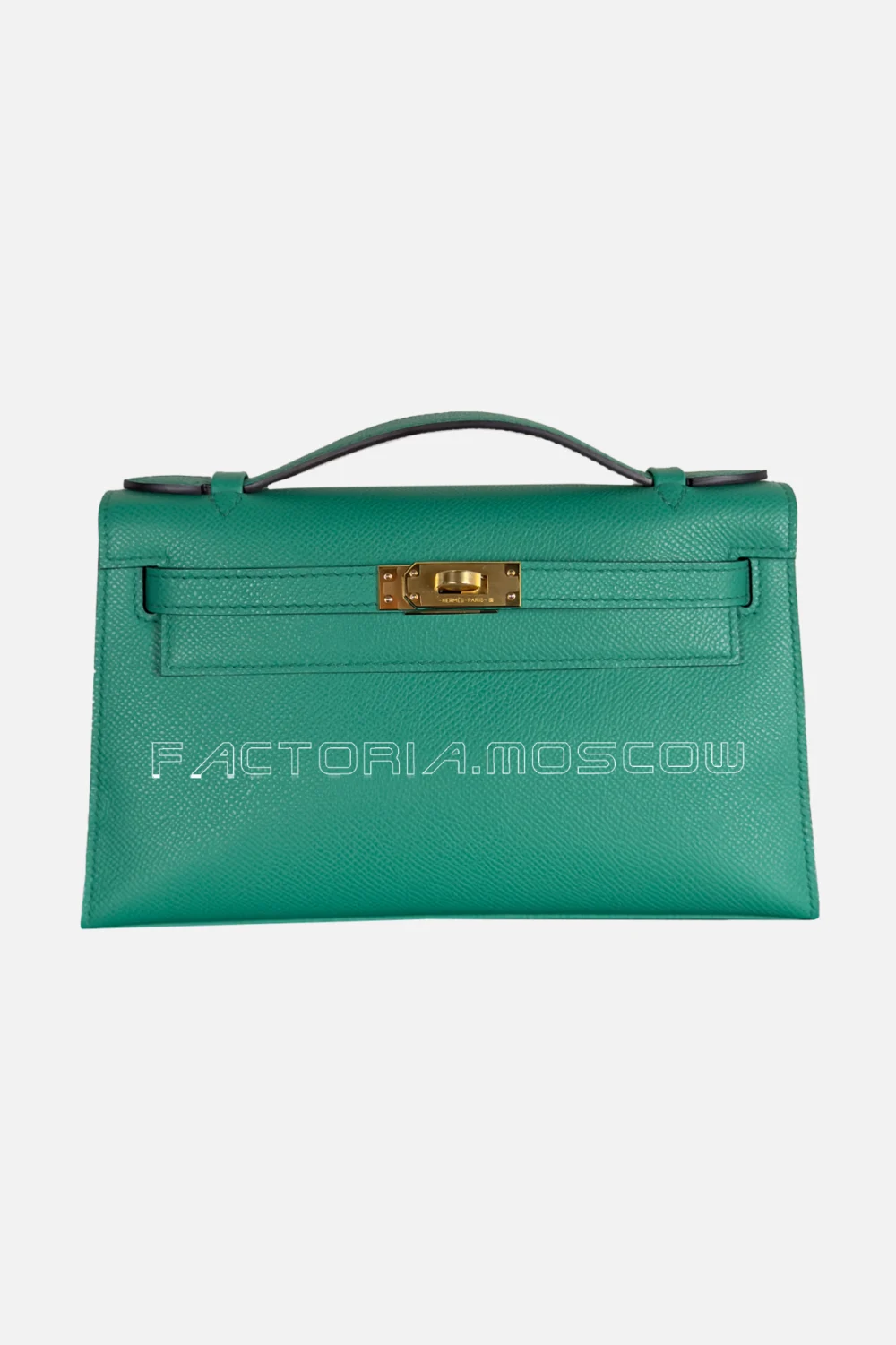 Hermes Kelly Pochette Epsom Color Vert Verone Ghw