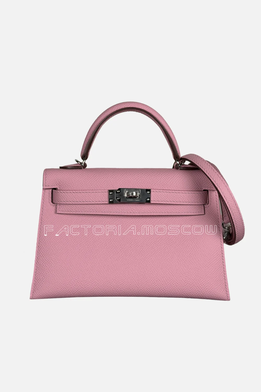 Hermes Kelly Mini 20 Epsom Color Mauve Sylvestre PHW