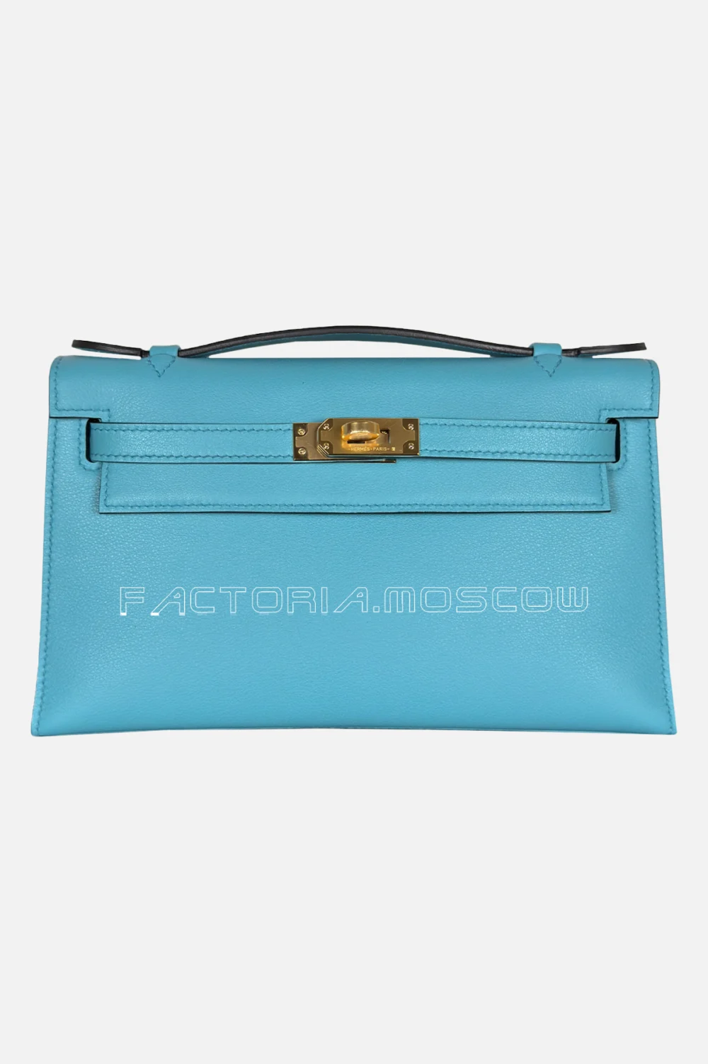 Hermes Kelly Pochette Swift Color Blue Du Nord Ghw