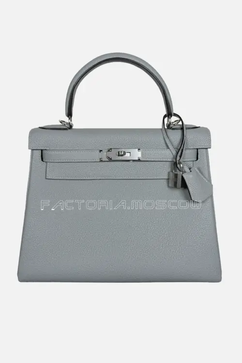 Hermes Kelly Retourne 28 Togo Color Blue Glacier Phw
