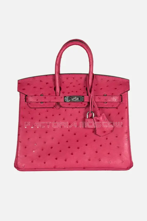 Hermes Birkin 25 Ostrich Color Rose Tyrien PHW