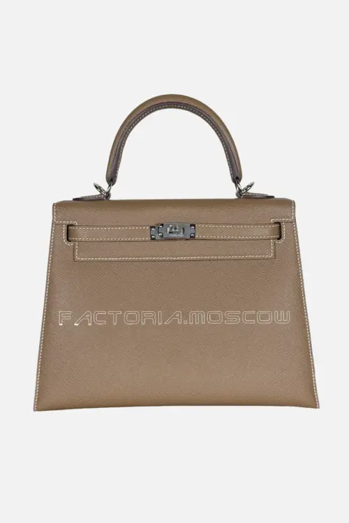 Hermes Kelly Sellier 25 Epsom Color Etoupe PHW