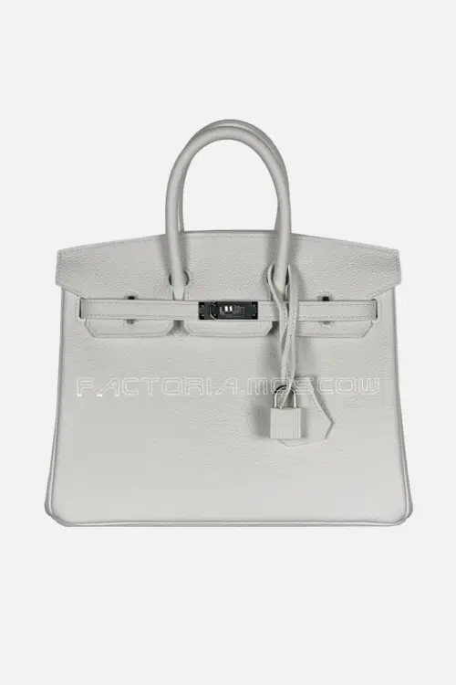 Hermes Birkin 25 Togo Color White PHW