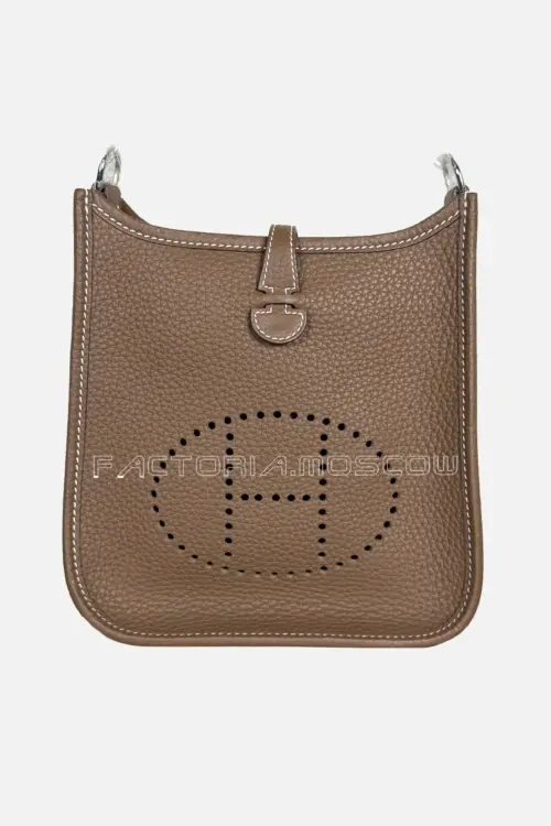 Hermes Evelyne Mini Clemence Color Etoupe Phw
