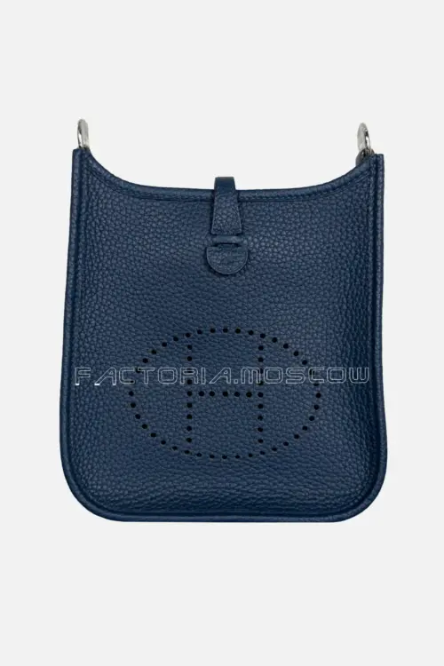 Hermes Evelyne Mini Clemence Color Navy Blue PHW